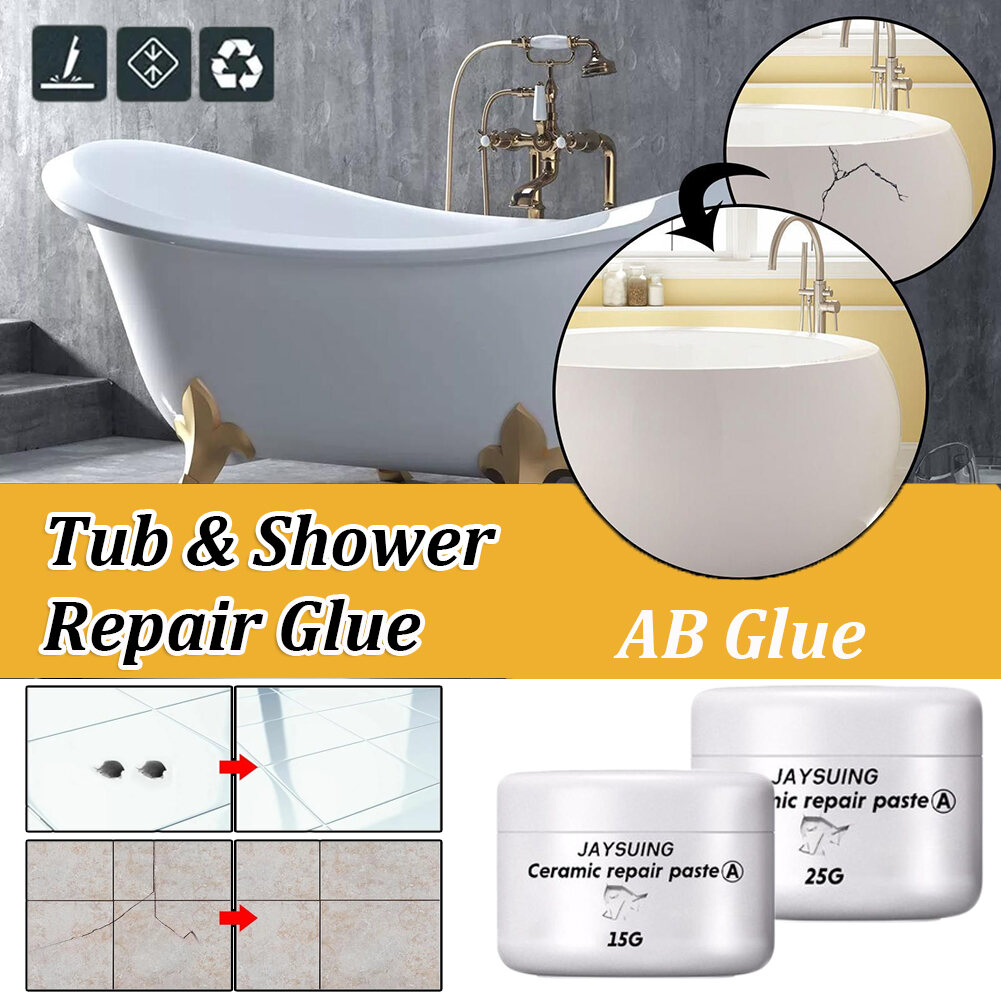 ??Free Gift??Ceramic Repair Paste Tub Tile And Shower Porcelain Repair Kit For Crack Chip Ceramic Bathroom Tub Floor Ceramic Repair Paste