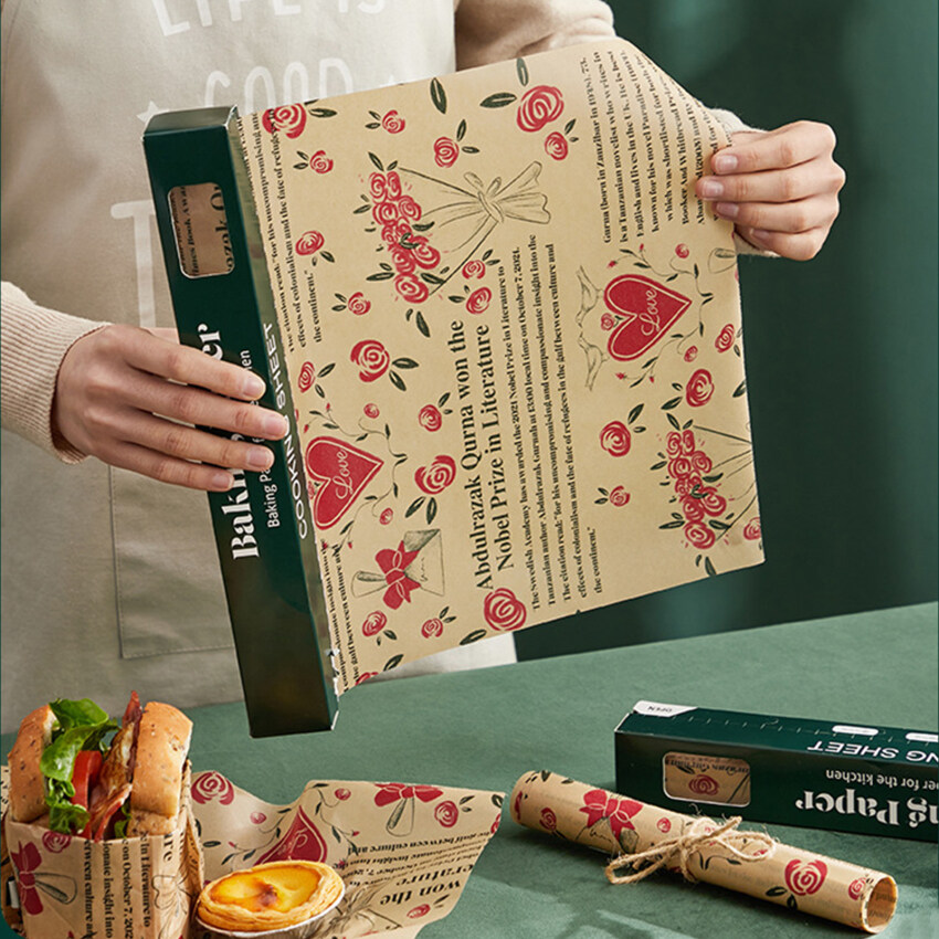8M Baking Paper Roll Food Wrapper, Grease-Resistant Parchment Paper Basket Liner Oilpaper - Baking Tools